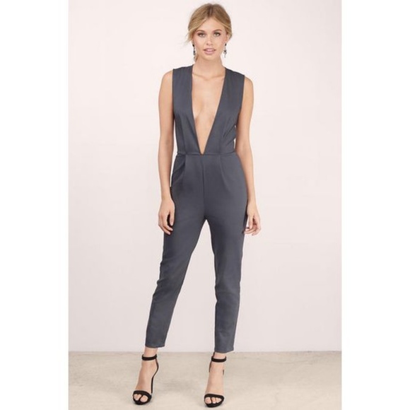 charcoal grey jumpsuit